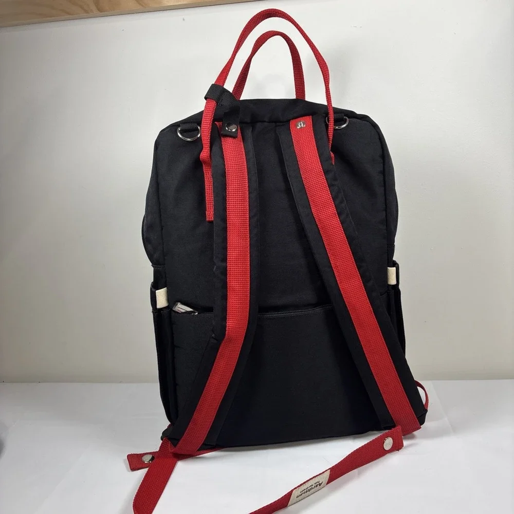 Aardman‎ Hibaby Diaper Lap Top Bag Pockets BackPack Bottle & Wipes Storage Black